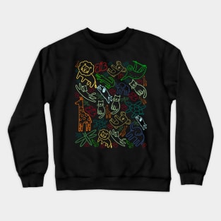 Animalia, toddlers drawing style Crewneck Sweatshirt